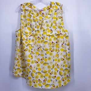 # Molly & Isadora Lemons Sleeveless Top Tank Plus 2X